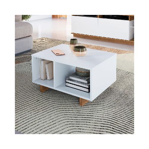 Mesa de Centro Nomad Blanca y Miel de Delmarco Moveis: Elegancia y Funcionalidad en Promart