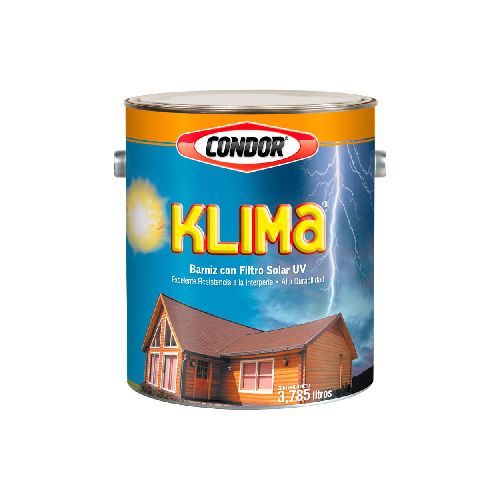 Barniz para Exteriores Klima 1 Galón Transparente Mate | Condor: Protección y Elegancia en Promart