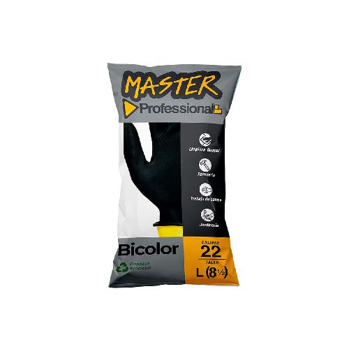 Guantes Bicolor Negro/Amarillo Talla 8 1/2 de MASTER - Protección Superior Para Tus Manos | ¡Compra ahora en Promart.ec! en Promart