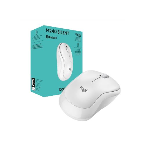 MOUSE LOGITECH M240 WIRELESS BLUETOOTH – 4000 DPI – SILENT – OFF WHITE (910-007116)