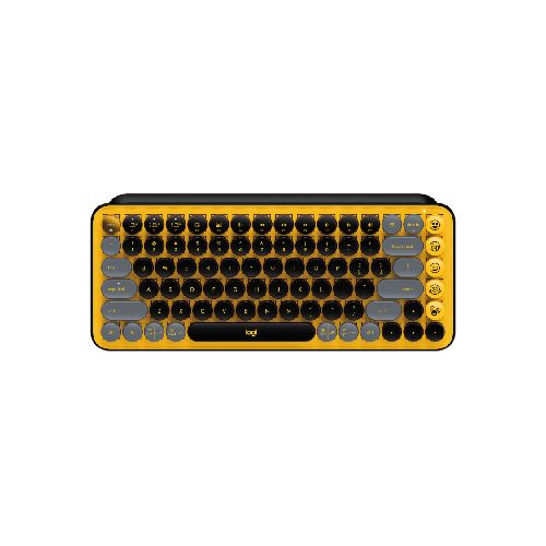 Teclado Logitech Pop Keys, Mecánico, Inalámbrico, Yellow