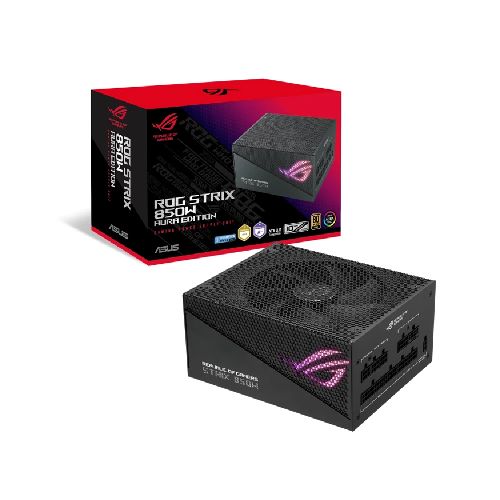 FUENTE DE PODER ASUS ROG STRIX 850W – 80 PLUS GOLD AURA EDITION – FULLY MODULAR – PCIE GEN 5.0 – BLACK (ROG-STRIG-850G-AURA-GAMING)