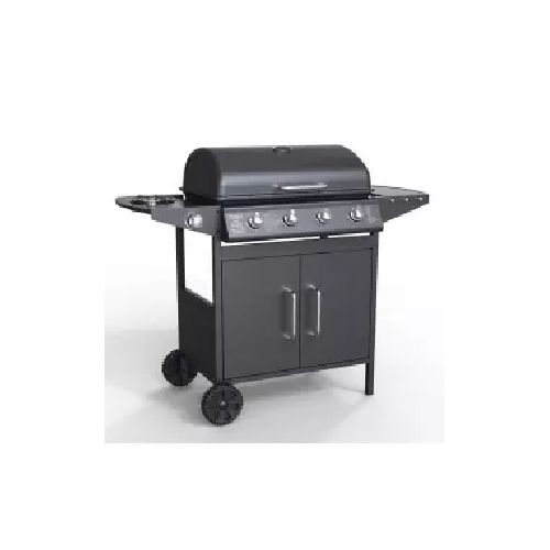 PARRILLA A GAS COLOR NEGRO 4 QUEMADORES  