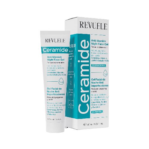 CERAMIDE ANTI-BLEMISH GEL FACIAL DE NOCHE ANTI IMPERFECCIONES - REVUELE - Dipaso es una tienda de belleza especializada en productos para el cuidado personal y capilar de hombres y mujeres