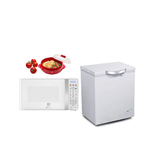 Combo: Congelador 200Litros EFCC20A6HQW + Horno Microondas 17L Blanco EMDO17S3GSEUW - Electrolux Ecuador