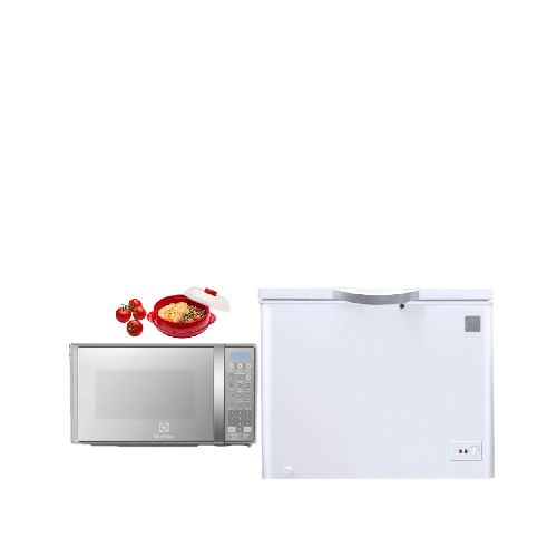 Combo: Congelador 316Litros  EFCC32A6HQW + Horno Microondas 20L Plata EMDO20S3GSEUG - Electrolux Ecuador