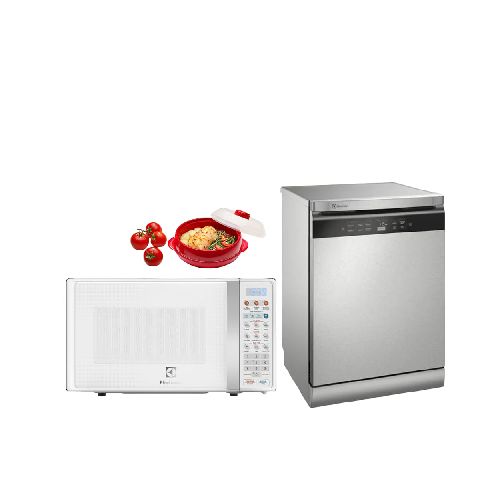 Combo: Lavavajillas 14 Sets - 158 Puestos EHFE14T7MSBUS + Horno Microondas 17L Blanco EMDO17S3GSEUW - Electrolux Ecuador