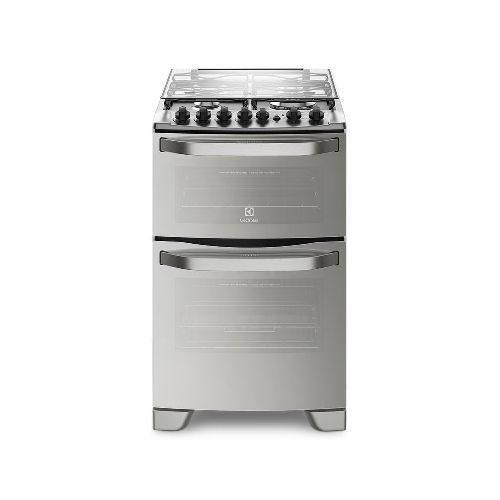 Cocina  Silver Automática de 4 Quemadores con 2 Hornos y Triple Llama 56DXQ - Electrolux Ecuador