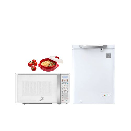 Combo: Congelador 150Litros EFCC15A6HQW + Horno Microondas 17L Blanco EMDO17S3GSEUW - Electrolux Ecuador