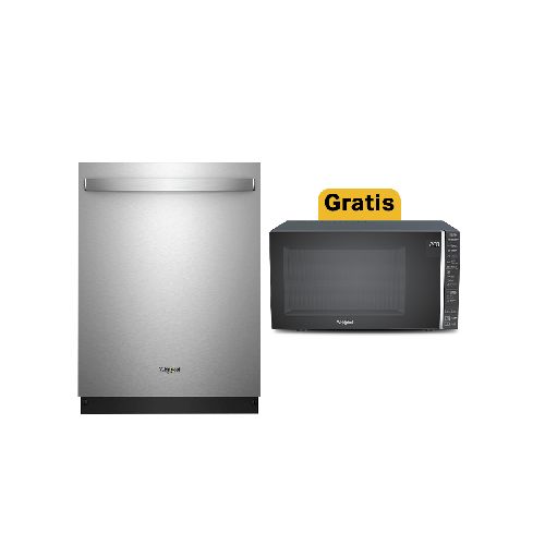 Lavavajillas 15 servicios Acero inoxidable+Microondas 20lt Negro Gratis - Whirlpool Ecuador | Lavadoras, secadoras, refrigeradoras y más