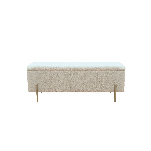 Puff Rectangular + Baul  Gold | Beige- El Bosque Muebles - El Bosque Muebles - Diseño | Precio | Garantía - Tienda en línea