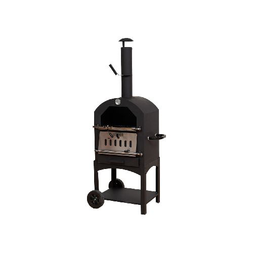 Parrilla De Carbón con Horno de Pizza y Pan Bittor | Negro - El Bosque Muebles - El Bosque Muebles - Diseño | Precio | Garantía - Tienda en línea