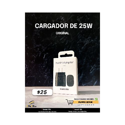 Cargador Samsung de 25W