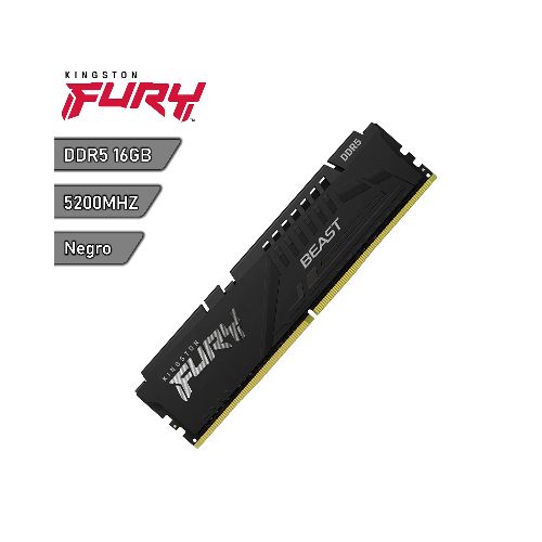 Memoria RAM DDR5 Kingston Fury Beast 16Gb 5200Mhz | Quito Ecuador