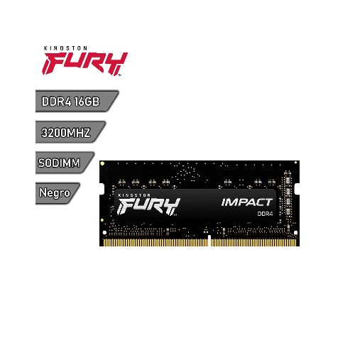 Memoria RAM DDR4 Kingston Fury Impact 16Gb 3200Mhz SODIMM (Laptop) | Quito Ecuador