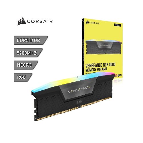 Memoria RAM DDR5 Corsair Vengeance 16Gb 5200Mhz RGB | Quito Ecuador