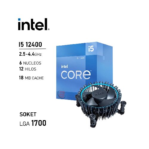 Procesador Intel Core i5 12400 2.5GHz LGA1700 12va | Quito Ecuador