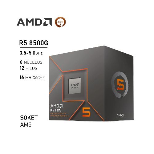 Procesador AMD Ryzen 5 8500G 3.5GHz 6 Núcleos 12 Hilos AM5 | Quito Ecuador