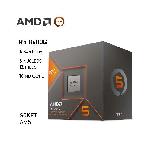 Procesador AMD Ryzen 5 8600G 4.3GHz 6 Núcleos 12 Hilos AM5 | Quito Ecuador