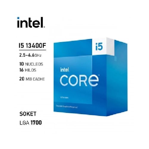 Procesador Intel Core i5 13400F 2.5-4.6GHz 10 Núcleos 16 Hilos LGA1700 13va | Quito Ecuador