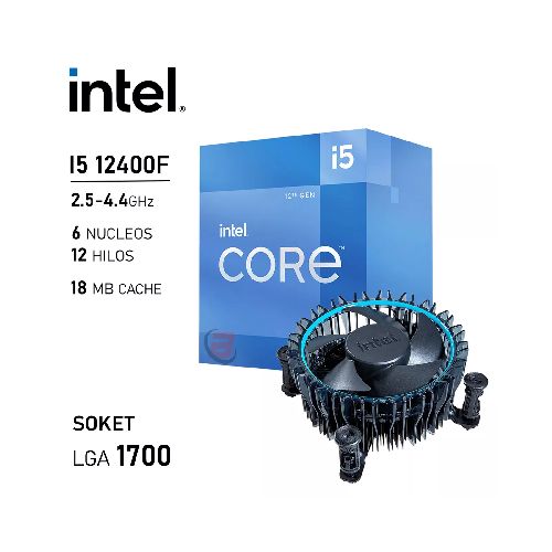 Procesador Intel Core i5 12400F 2.5GHz LGA1700 12va | Quito Ecuador