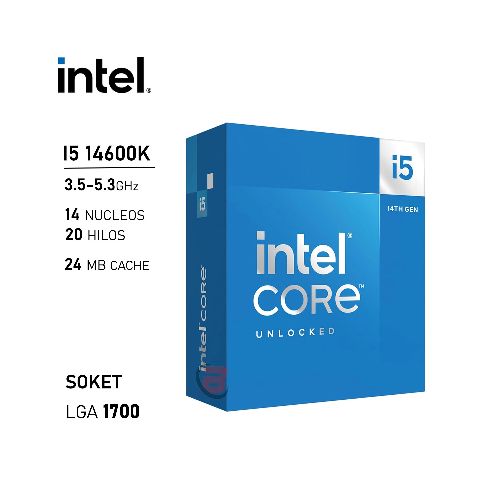 Procesador Intel Core i5 14600K 3.5-5.3GHz 14 Núcleos 20 Hilos LGA1700 14va | Quito Ecuador