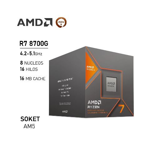 Procesador AMD Ryzen 7 8700G 4.2GHz 8 Núcleos 16 Hilos AM5 | Quito Ecuador