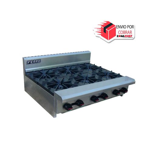 Parrilla de Mesa de 6 Quemadores FR-6C Linea Pesada Ferro  