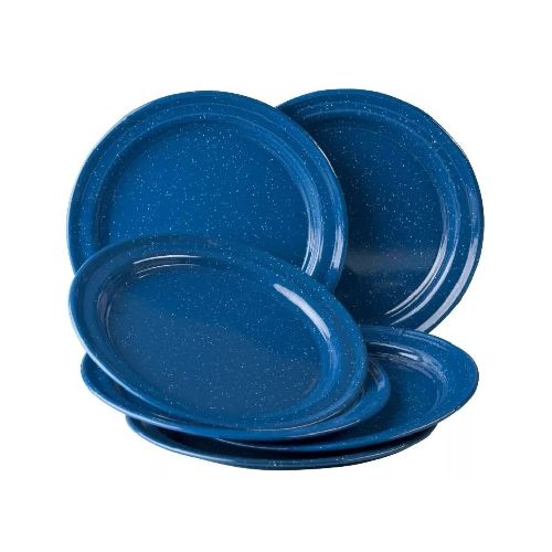 Juego De Plato Plano 26 cm Peltre, 6 Piezas Azul cns  