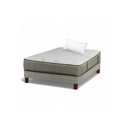 Combo Base de Cama Queen Paraíso + Colchón Queen + Almohada 40 cm x 60 cm  