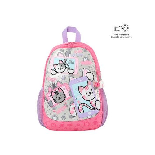 Mochila Infantil Para Niña Blanda Totto  Infantil Selfie Cat M 14.34 Lt. Estampado| Artefacta Ecuador