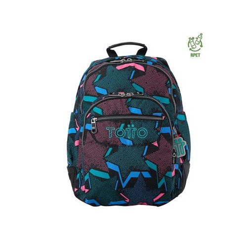 Mochila Para Mujer Blanda Totto 19.6 Lt. Lety Black Estampado Pc Rayol| Artefacta Ecuador