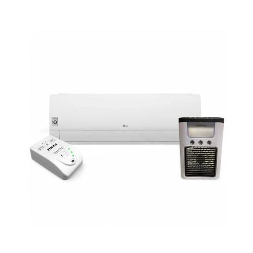 Combo Aire acondicionado 24000 BTU LG + Ventilador Recargable + Protector de voltaje Forza  