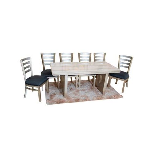 Juego De Comedor Acurio Madera Gris Claro 8 Piezas China | Artefacta Ecuador