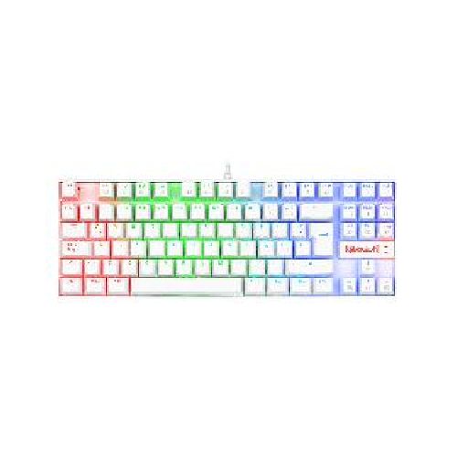 Teclado Redragon KUMARA K552 switch rojo color blanco