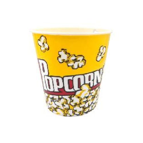 Vaso popcorn Kissu 14.5X17.5CM color amarillo