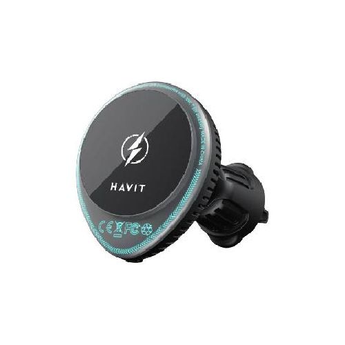 Cargador de auto para celular Havit W3036-BLACK soporte de ventilación color negro