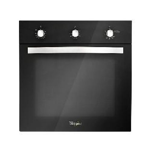 Horno empotrable a gas Whirlpool WOA105F 60 cm triple glass door con acabado espejo recubrimiento interior color negro