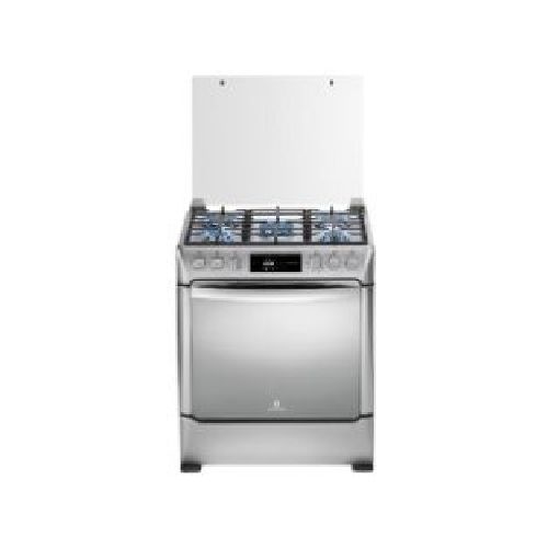 Cocina a gas Indurama MONTECARLO ZAFIRO 5 quemadores dual flame grill a gas 76cm sistema de convección en horno color croma