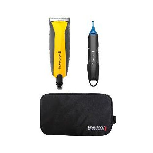 Afeitadora Remington HC5850 + recortadora nasal remington ne3250 + estuche/ color amarillo