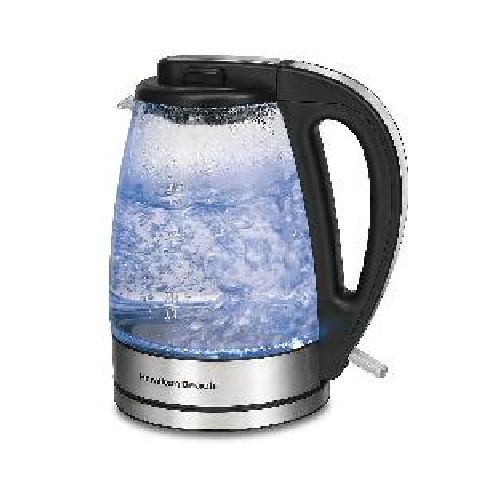 Hervidor de agua Hamilton Beach 40864 1500 watts 1.7 litros vidrio azul color acero inoxidable