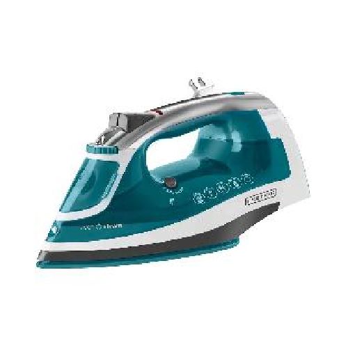 Plancha a vapor Black+decker ICR1924 1200 watts ceramicglide color blanco/verde