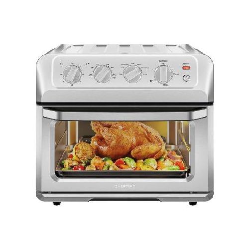 Horno tostador Chefman CHE-RJ50SSM20 20 lt airfryer apagado automático color acero inoxidable