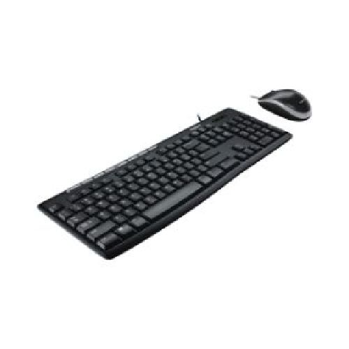 Teclado Logitech MK200 alambrico + mouse logitech usb color negro