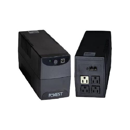 Ups Powest 750VA-360W 4 tomas color negro