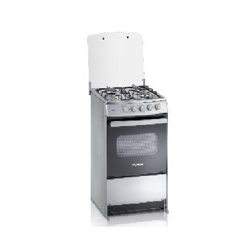 Cocina a gas Innova TULIPAN 4 quemadores 51cm tapa de vidrio templado color croma