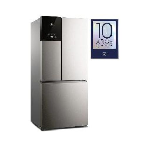 Refrigeradora Electrolux IM8S 587 litros french door inverter + inteligencia artificial color silver