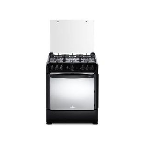 Cocina a gas Indurama SORRENTO 6 quemadores 76cm corta gas en horno color negro