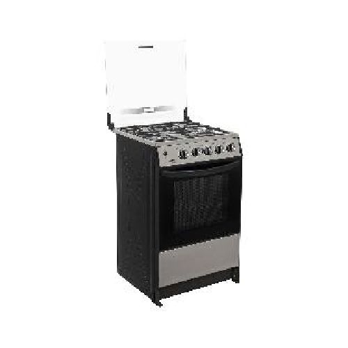 Cocina a gas Ecasa VENECIA 4 quemadores triple corona grill a gas 60cm vidrio del horno extraíble color negro/acero inoxidable