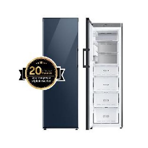 Refrigeradora Samsung RZ32A744541/ED 380 litros top freezer una puerta bespoke dual refrigerador o congelador color azul